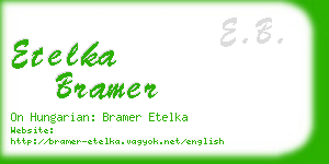 etelka bramer business card